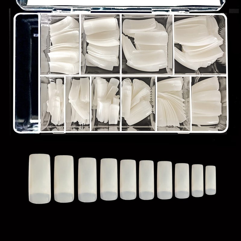 beYou Natural Cosmo 500 False Nail Tips for Nail Shop Nail Salon (Nail Tips 23010) - Image 1